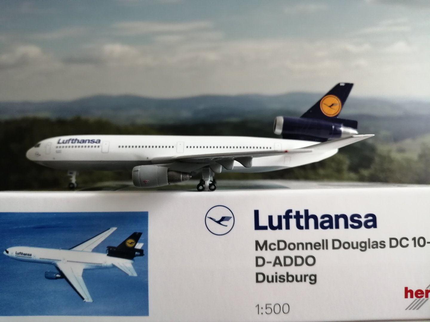 Herpa Wings 1:500 531696 Lufthansa DC-10-30 D-ADDO "Duisburg" flugzeugmodell 