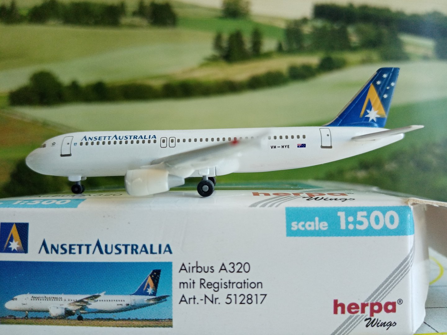 Airbus A320 Ansett Australia VH-HYE Herpa 512817 1:500 