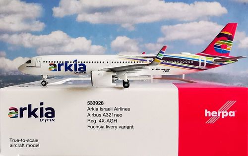 Herpa Arkia Israeli Airlines Airbus A321neo red variant 534147