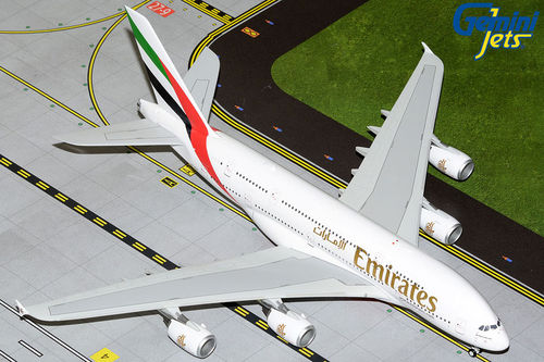 GeminiJets 1:200 Airbus A380-800 Emirates no Expo logo or marking A6-EUV