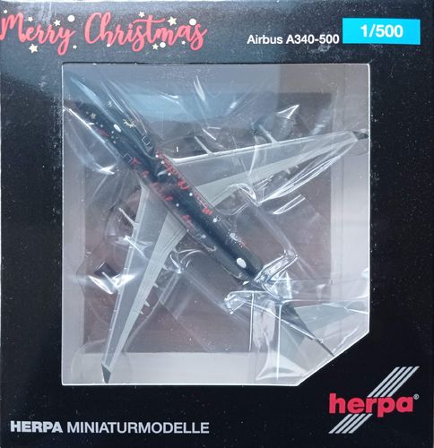 Herpa Wings 1:500 Airbus A340-500 Christmas 2022 Dasher