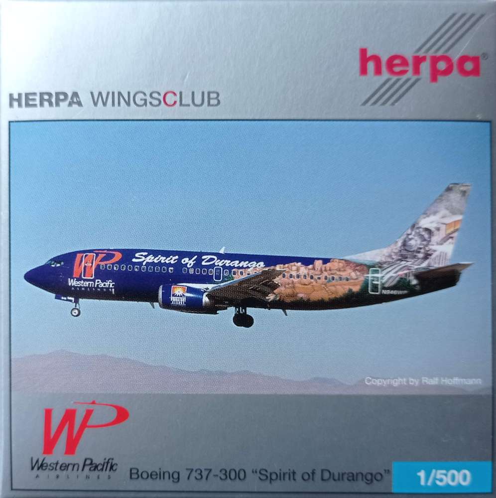 Herpa airplane airlines boeing 1/500-737 300 america west 