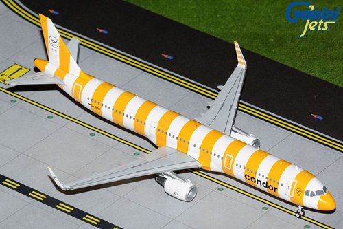 GeminiJets 1:200  Airbus A321-200 Condor "Sunshine" Yellow Stripes Livery D-AIAD