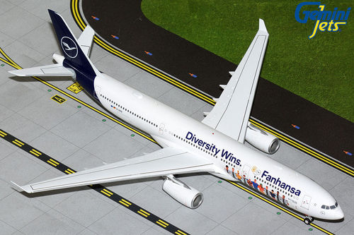 Geminin Jets 1:200  Airbus A330-300 Lufthansa "DIVERSITY WINS: FANHANSA" D-AIKQ